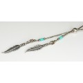 elegant colier amerindian. argint & turcoaz. Statele Unite
